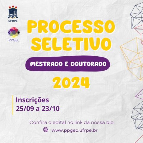 EDITAL PROCESSO SELETIVO PARA CURSO DE MESTRADO ENSINO DE CIÊNCIAS E MATEMÁTICA